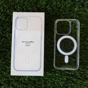 Funda MagSafe Transparente iPhone 15 Pro Carga Inalámbrica 2800 GN